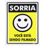 Placa Sinalizadora Sorria Você está sendo Filmado