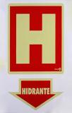 Placa de Sinalização Hidrante Fotoluminante