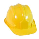 Capacete com Aba Frontal Amarelo com Suspenso