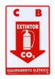 Placa Sinalizadora Extintor CO2 Fotoluminante